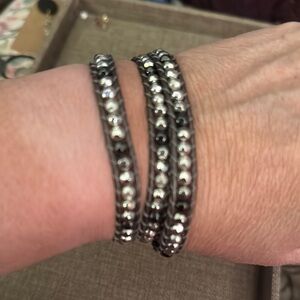 Elegant Silver Beaded Bracelet
